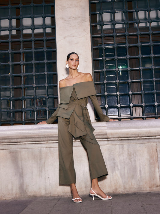 Fancy Khaki Pantolon